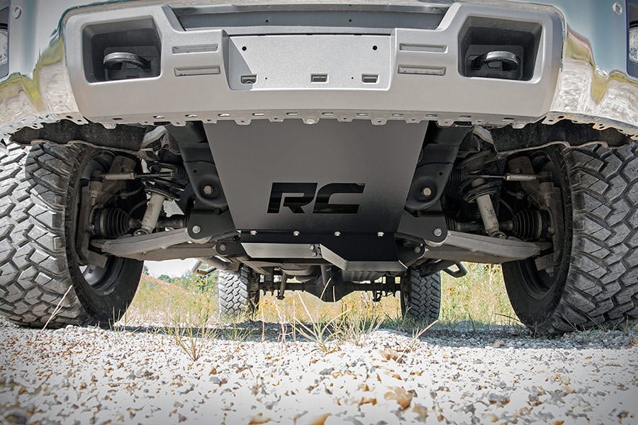 GMC Sierra 1500 Skid Plate System - Front + Rear - Rough Country - Full Skid Package - 4WD - '14-'18